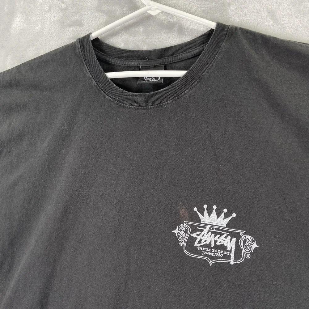 Stussy T-Shirt Mens Large Graphic Tee Short Sleeve Crew Neck Streetwear Black